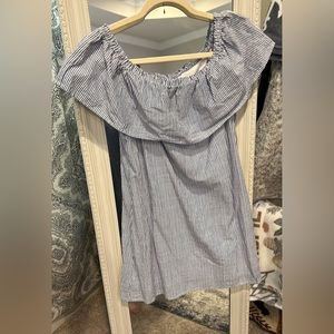 Nautical off the shoulder dress